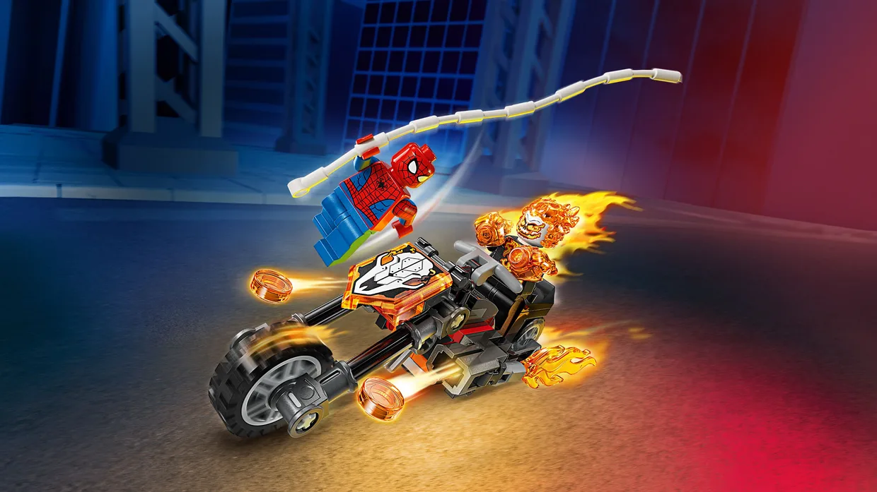 Конструктор LEGO Marvel Человек-паук против Призрачного гонщика на мотоцикле (76335) — фото 2