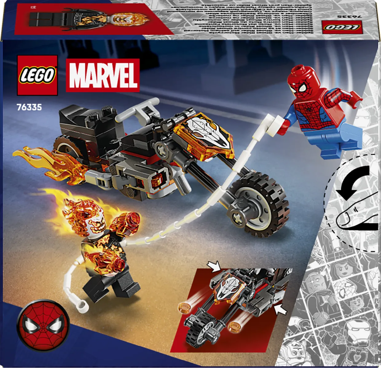 Конструктор LEGO Marvel Человек-паук против Призрачного гонщика на мотоцикле (76335) — фото 8