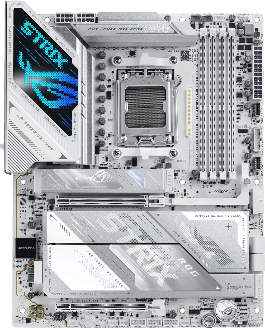 Материнська плата Asus ROG Strix X870E-A Gaming WiFi7 NEO s-AM5 білий