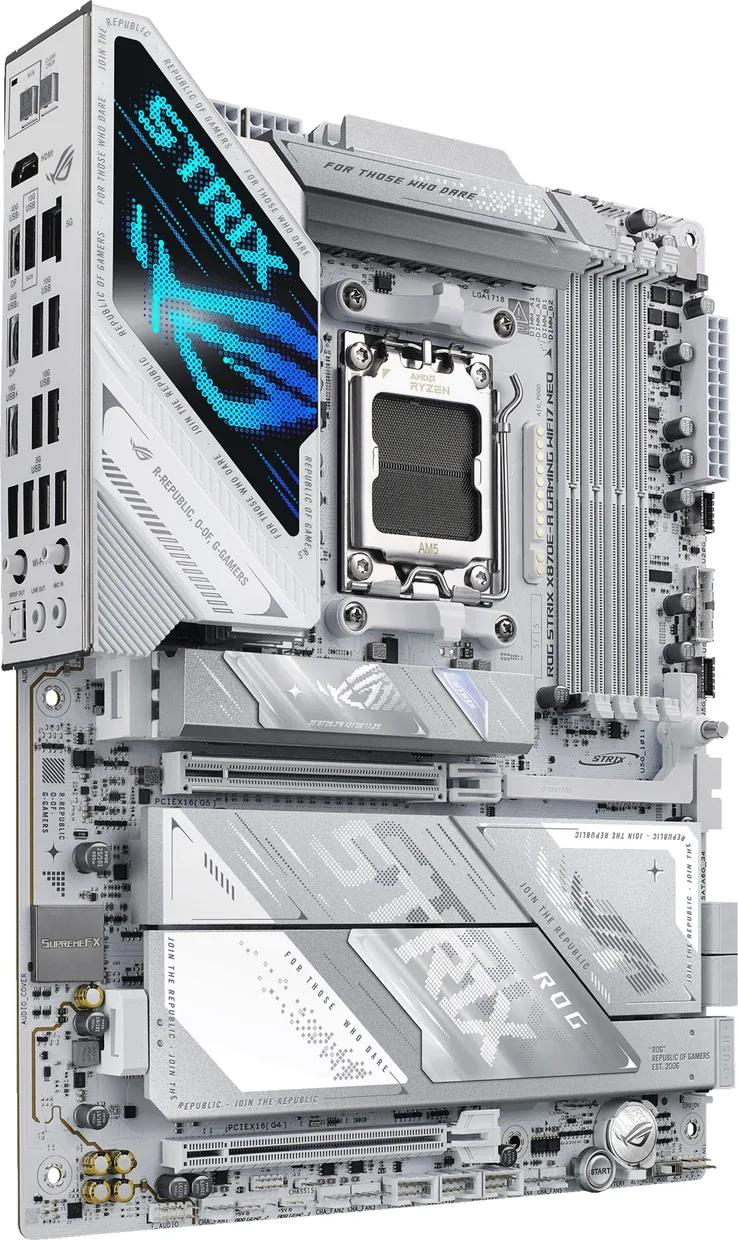 Материнська плата Asus ROG Strix X870E-A Gaming WiFi7 NEO s-AM5 білий — фото 2