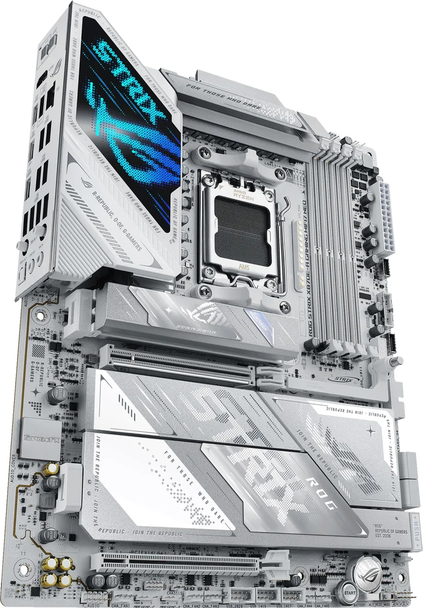 Материнська плата Asus ROG Strix X870E-A Gaming WiFi7 NEO s-AM5 білий — фото 3