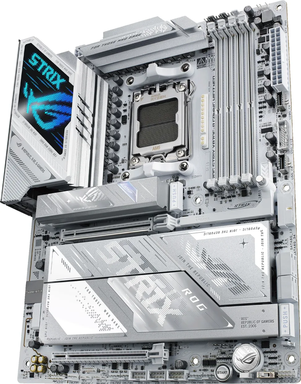 Материнська плата Asus ROG Strix X870E-A Gaming WiFi7 NEO s-AM5 білий — фото 6