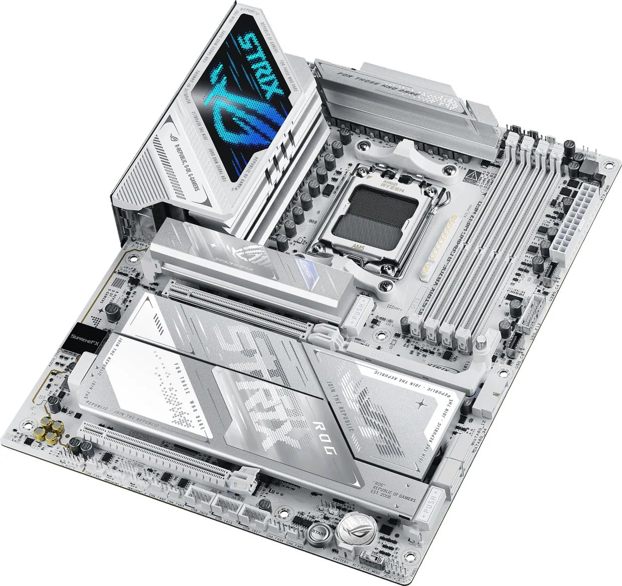 Материнська плата Asus ROG Strix X870E-A Gaming WiFi7 NEO s-AM5 білий — фото 7