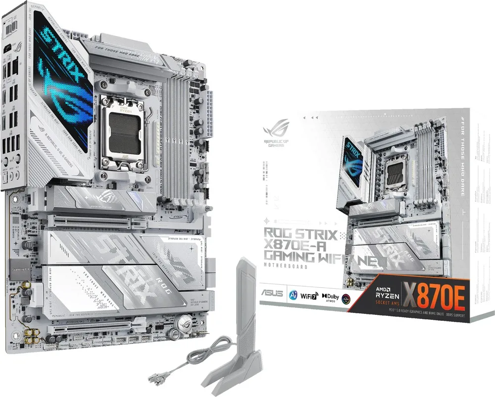 Материнська плата Asus ROG Strix X870E-A Gaming WiFi7 NEO s-AM5 білий — фото 11