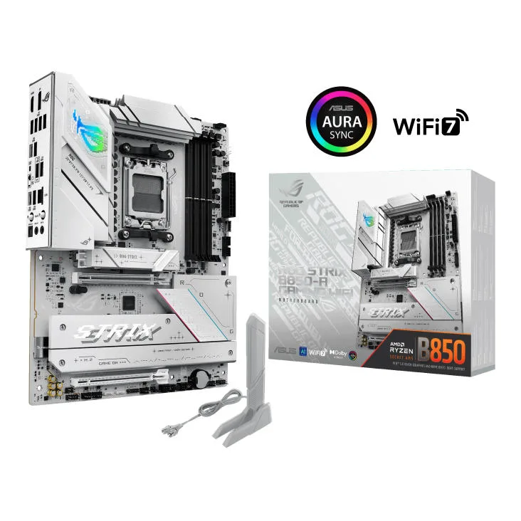 Материнська плата Asus ROG Strix B850-A Gaming WiFi7 NEO s-AM5 білий — фото 12