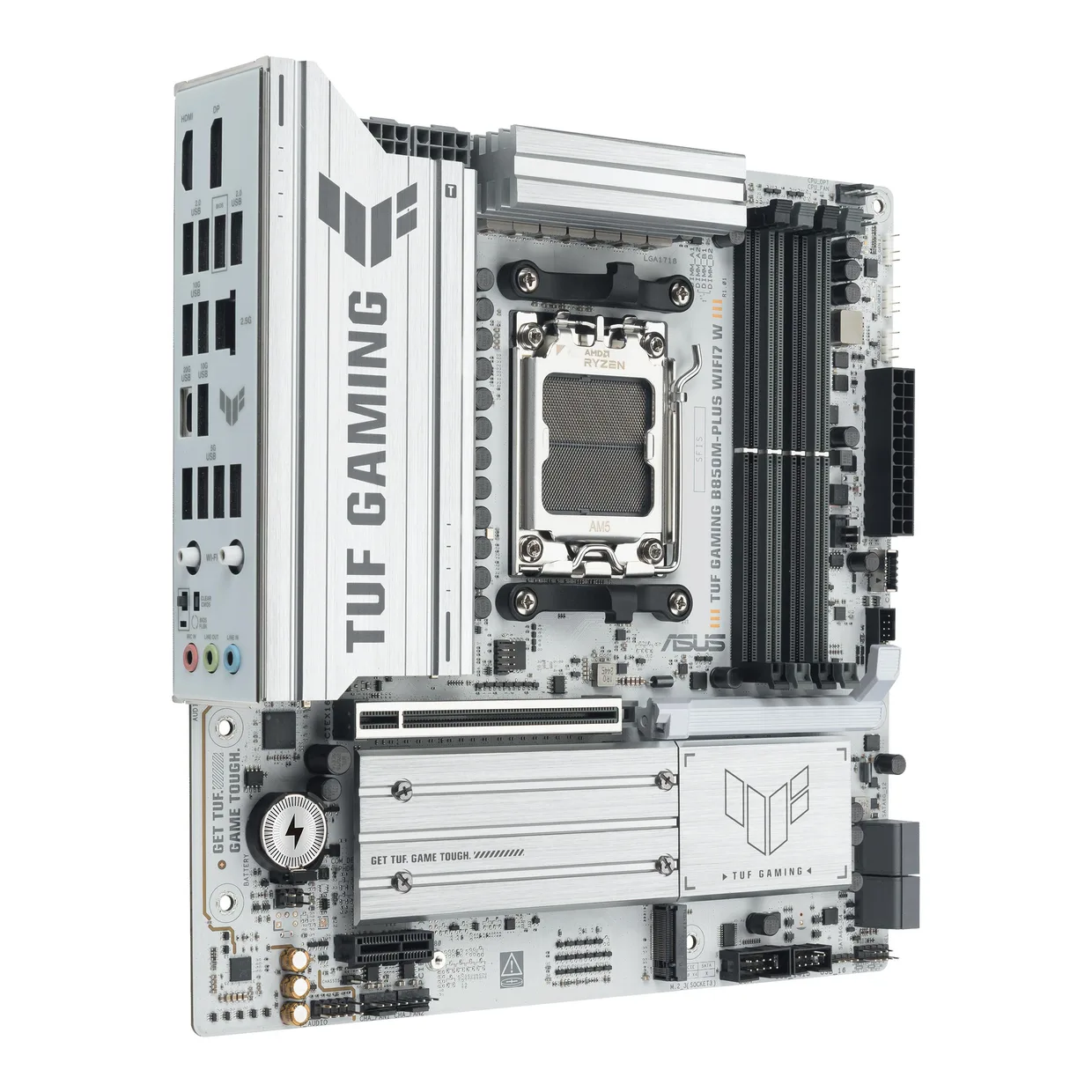 Материнська плата Asus TUF Gaming B850M-Plus WiFi7 W s-AM5 білий — фото 2