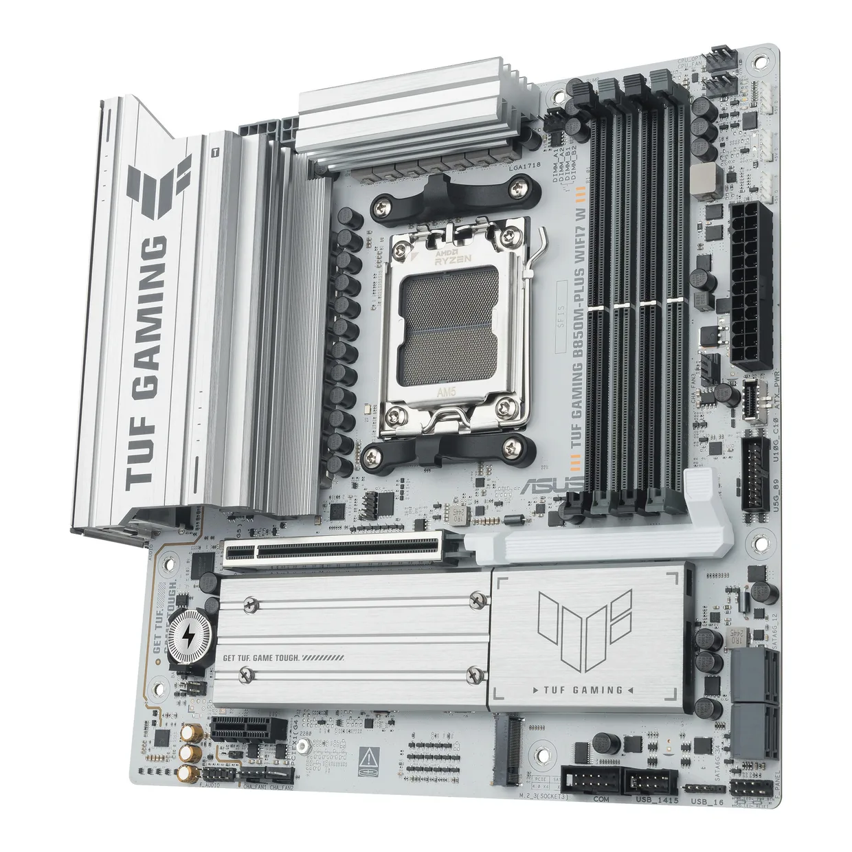 Материнська плата Asus TUF Gaming B850M-Plus WiFi7 W s-AM5 білий — фото 3