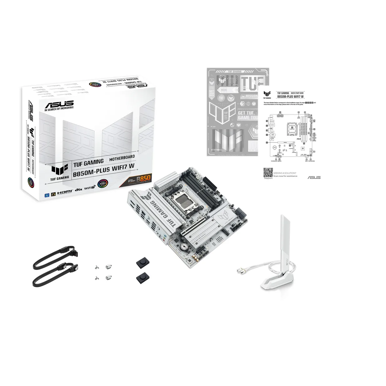 Материнська плата Asus TUF Gaming B850M-Plus WiFi7 W s-AM5 білий — фото 7