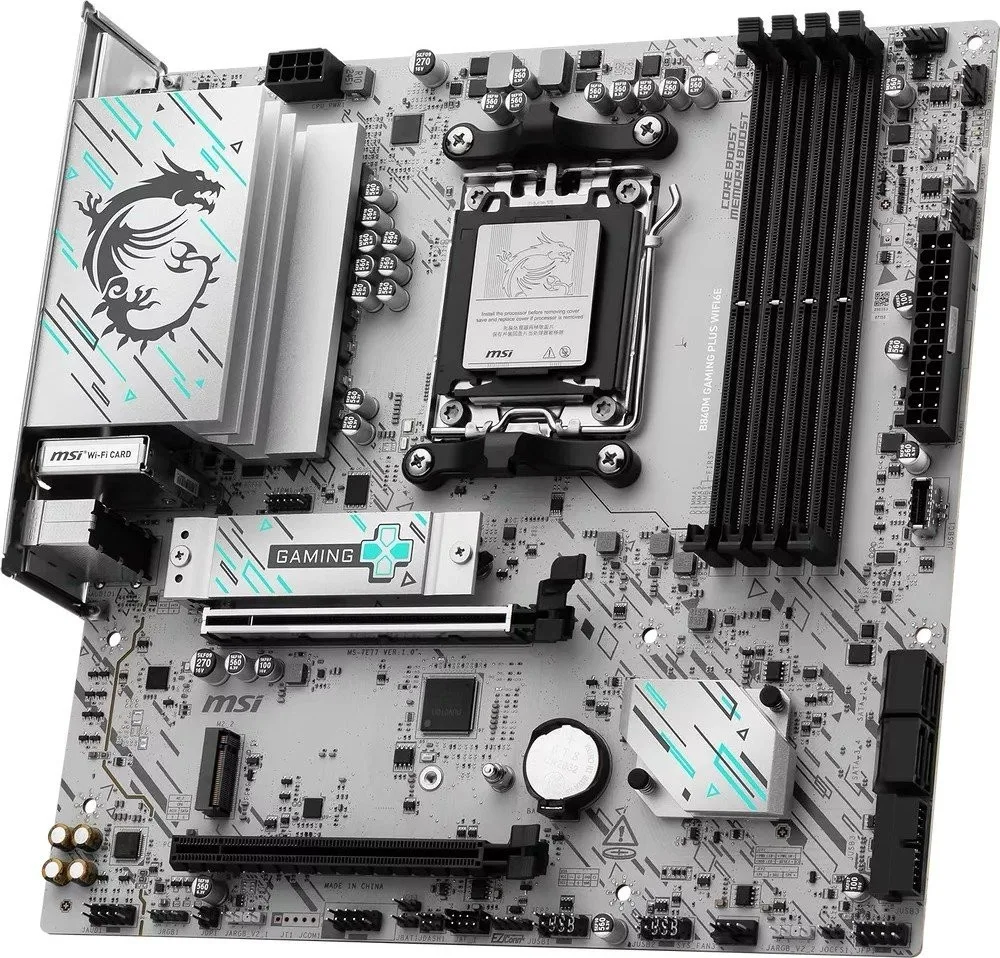 Материнская плата MSI B840M Gaming Plus WiFi6E s-AM5 белый — фото 3