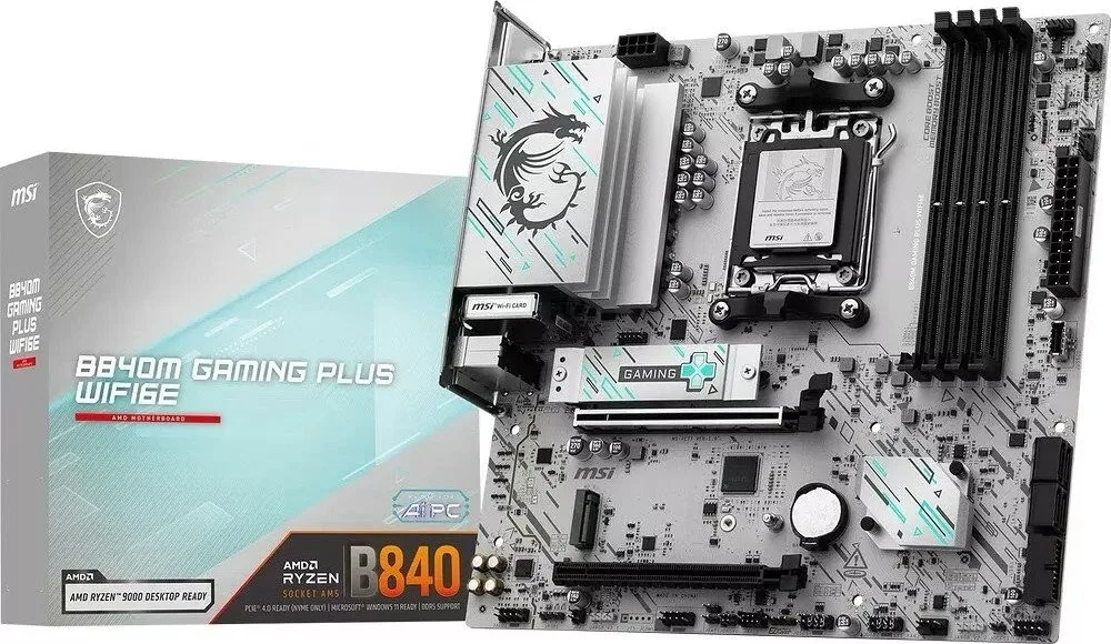 Материнская плата MSI B840M Gaming Plus WiFi6E s-AM5 белый — фото 6