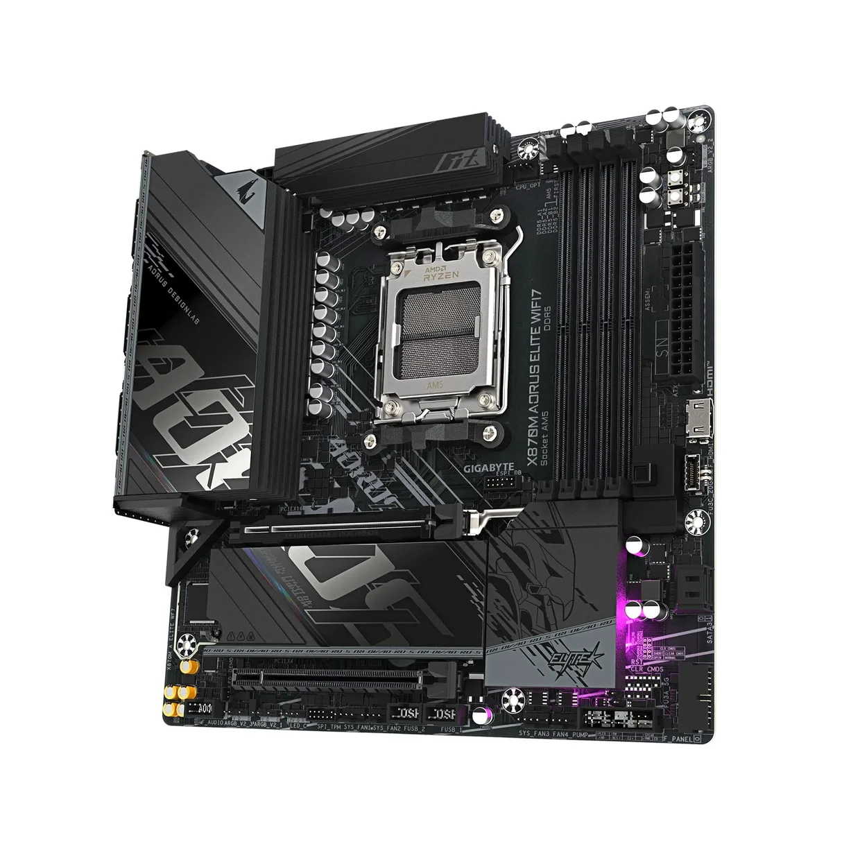 Материнская плата Gigabyte X870M Aorus Elite WiFi7 s-AM5 — фото 3