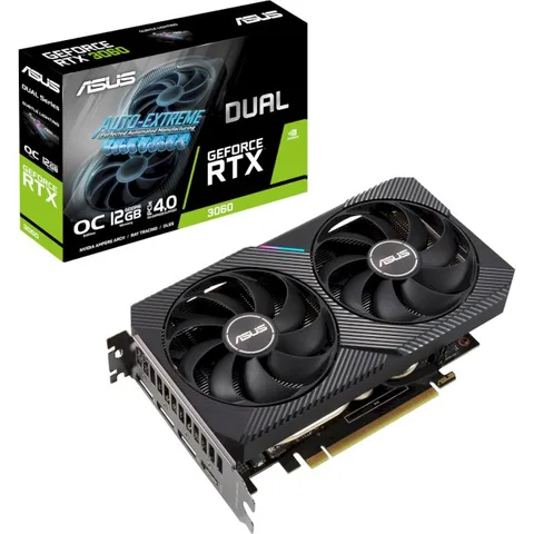 Видеокарта Asus GeForce RTX 3060 12GB GDDR6 Dual OC V2 (DUAL-RTX3060-O12G-V2) (LHR)