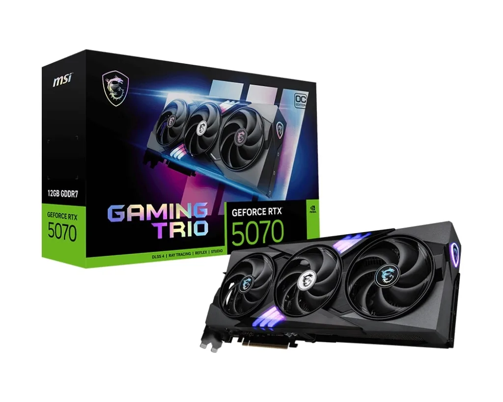 Видеокарта MSI GeForce RTX 5070 12GB GDDR7 Gaming Trio OC (GeForce RTX 5070 12G GAMING TRIO OC) — фото 7
