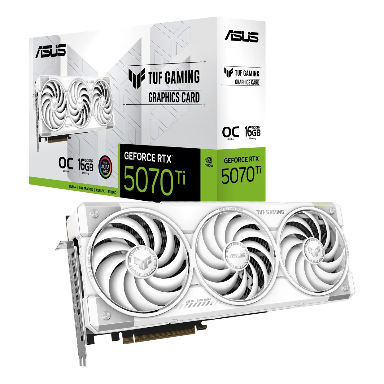 Видеокарта Asus GeForce RTX 5070 Ti 16GB GDDR7 TUF Gaming White OC (TUF-RTX5070TI-O16G-WHITE-GAMING) — фото 10