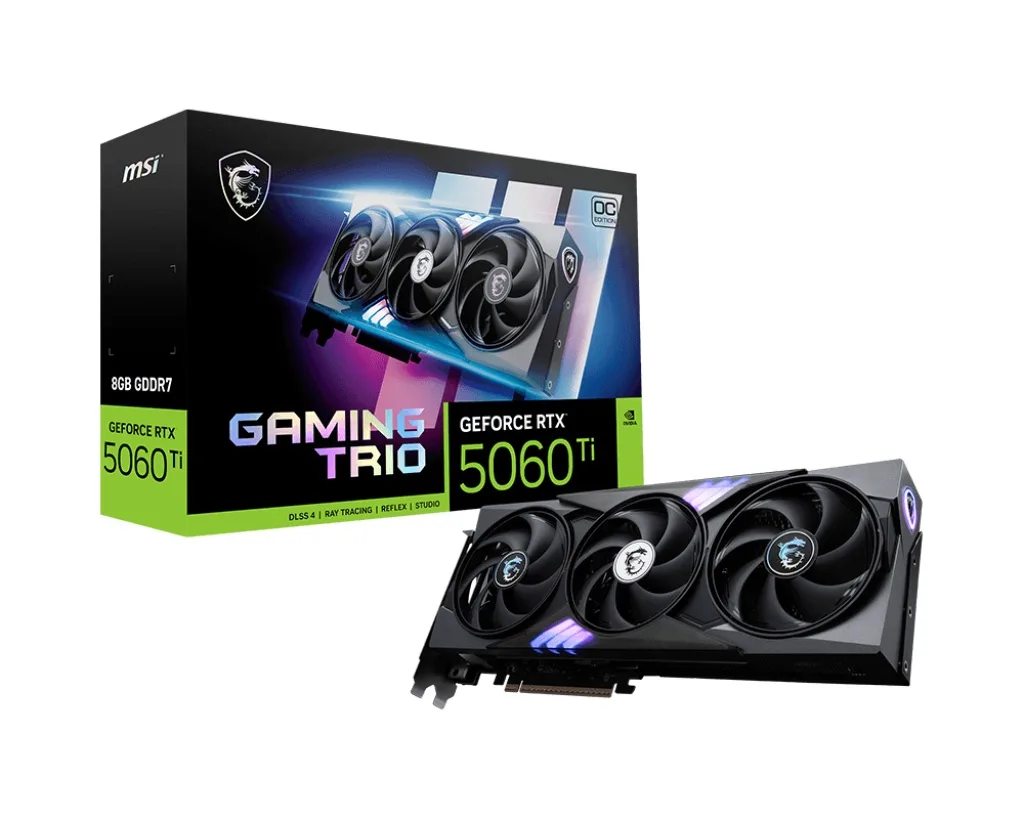 Видеокарта MSI GeForce RTX 5060 Ti 8GB GDDR7 Gaming Trio OC (GeForce RTX 5060 Ti 8G GAMING TRIO OC) — фото 7