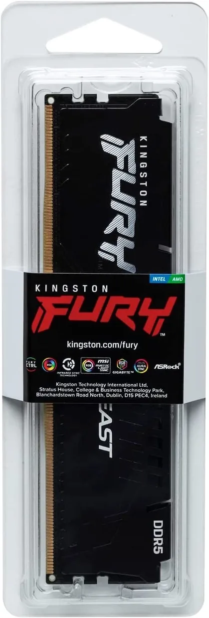 Оперативная память Kingston Fury Beast DDR5 32GB/5600 Black (KF556C36BBE-32) — фото 5