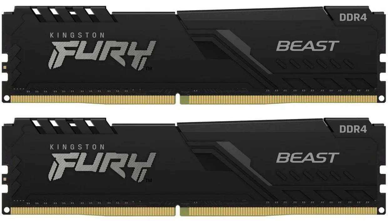 Оперативна пам'ять Kingston Fury Beast DDR4 2x8GB/3200 Black (KF432C16BBK2/16) — фото 2