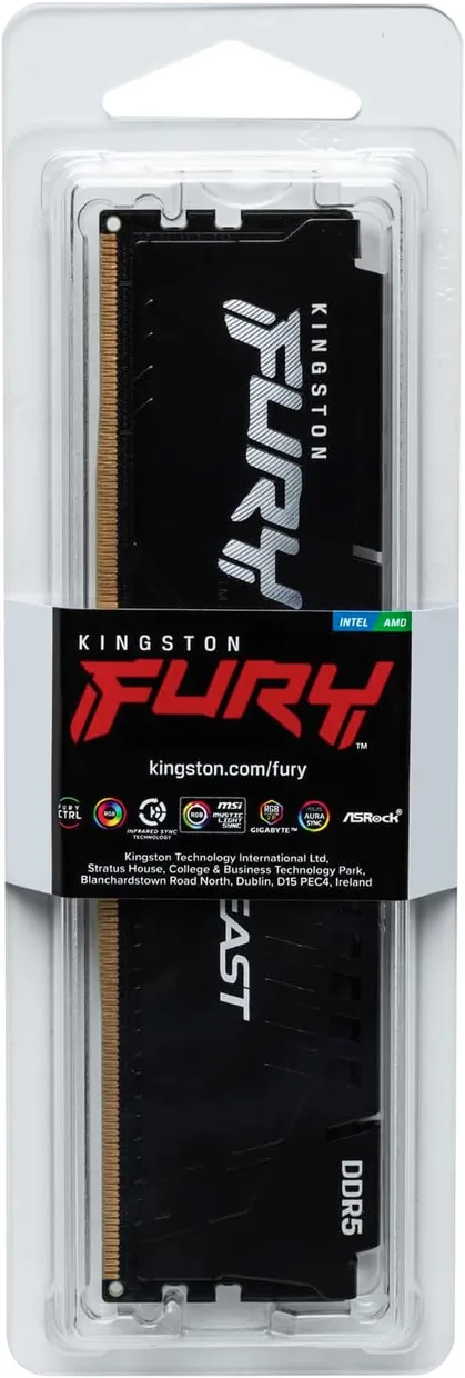 Оперативна пам'ять Kingston Fury Beast DDR5 8GB/6000 Black (KF560C36BBE-8) — фото 6