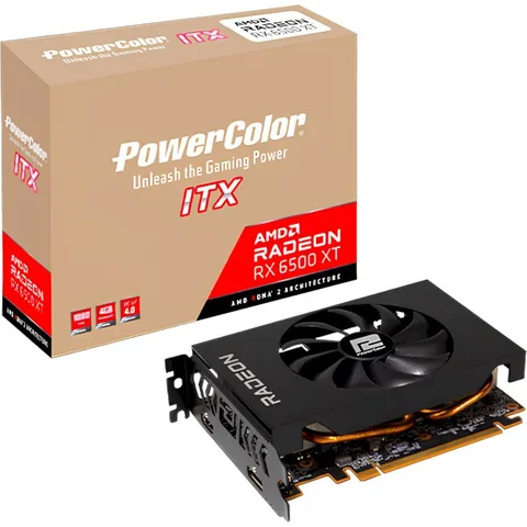 Видеокарта PowerColor AMD Radeon RX 6500 XT 4GB GDDR6 ITX (AXRX 6500 XT 4GBD6-DH)