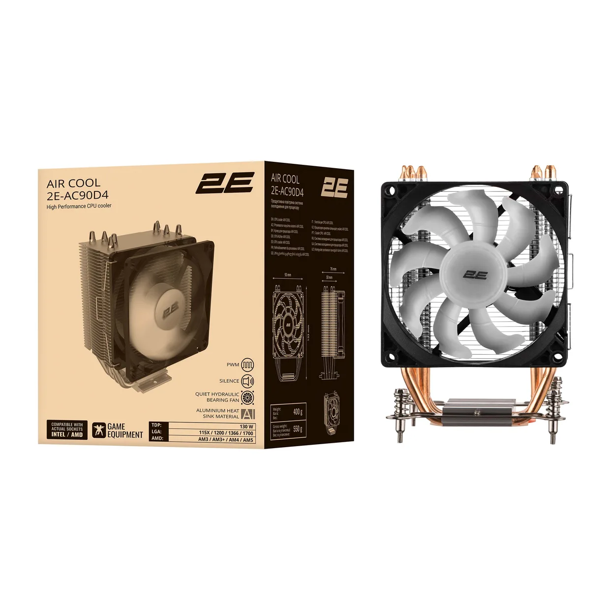 Кулер для процессора 2E Gaming Air Cool AC90D4 — фото 9