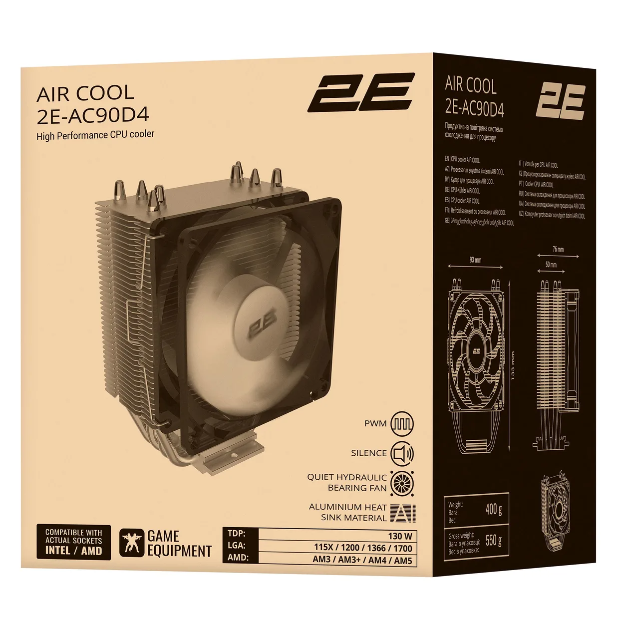 Кулер для процессора 2E Gaming Air Cool AC90D4 — фото 10