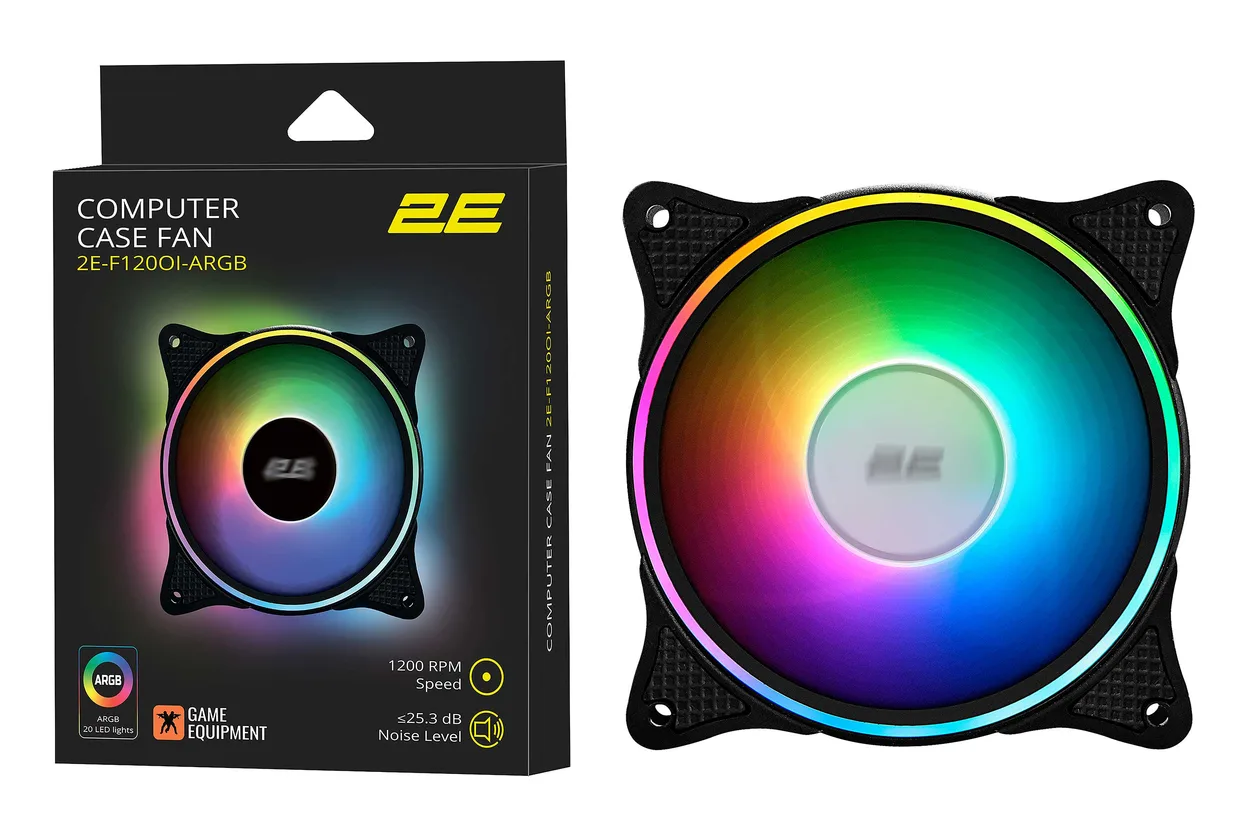 Вентилятор для корпуса 2E Gaming F120OI-ARGB, 120mm — фото 2