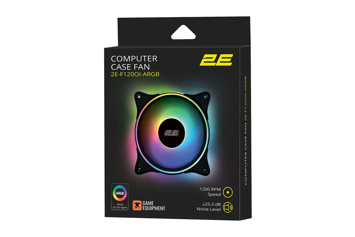 Вентилятор для корпуса 2E Gaming F120OI-ARGB, 120mm — фото 3