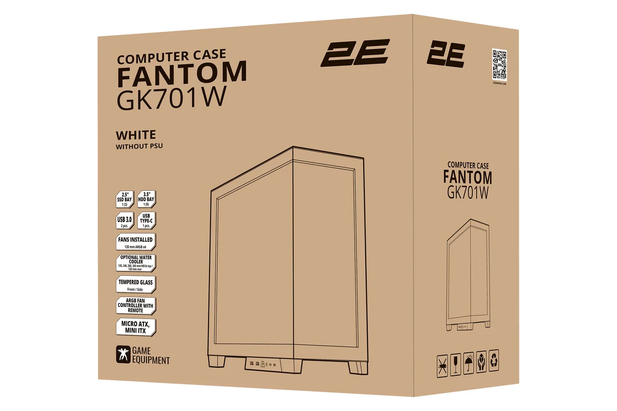 Корпус 2E Gaming Fantom GK701W White — фото 13