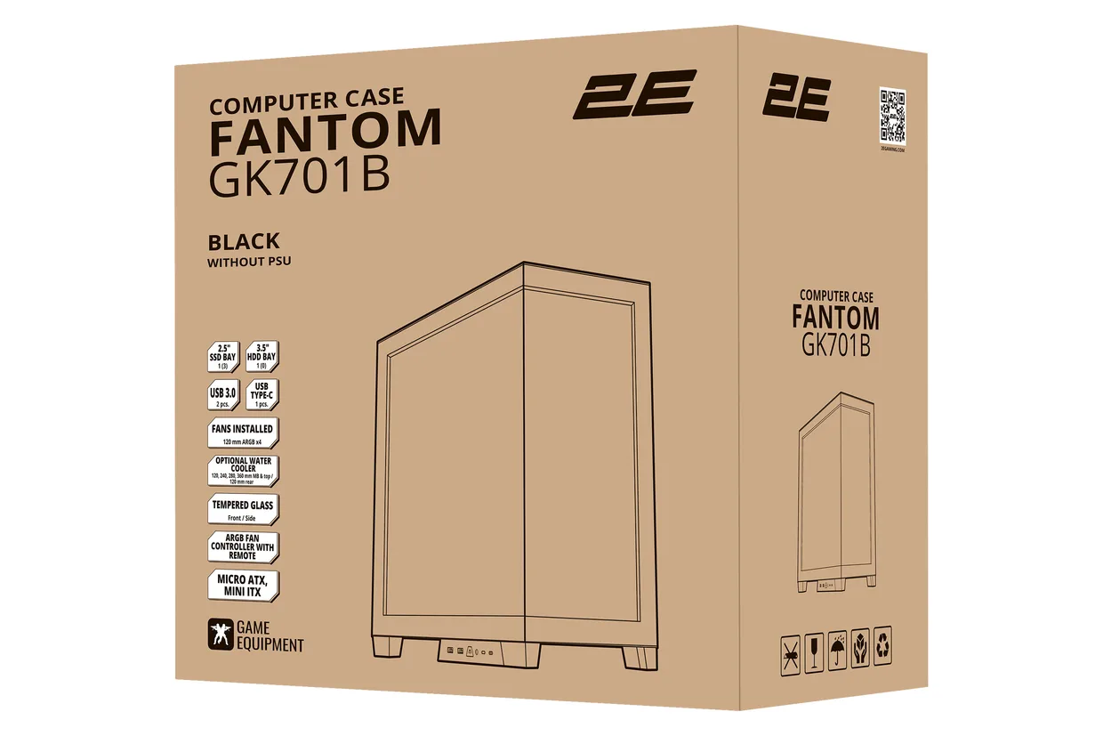 Корпус 2E Gaming Fantom GK701B Black — фото 13
