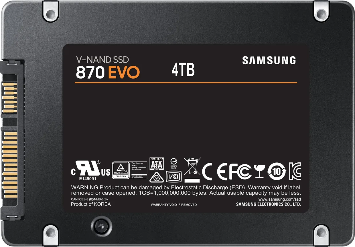 SSD диск Samsung 870 EVO 4TB 2.5" SATA (MZ-77E4T0B/EU) — фото 5