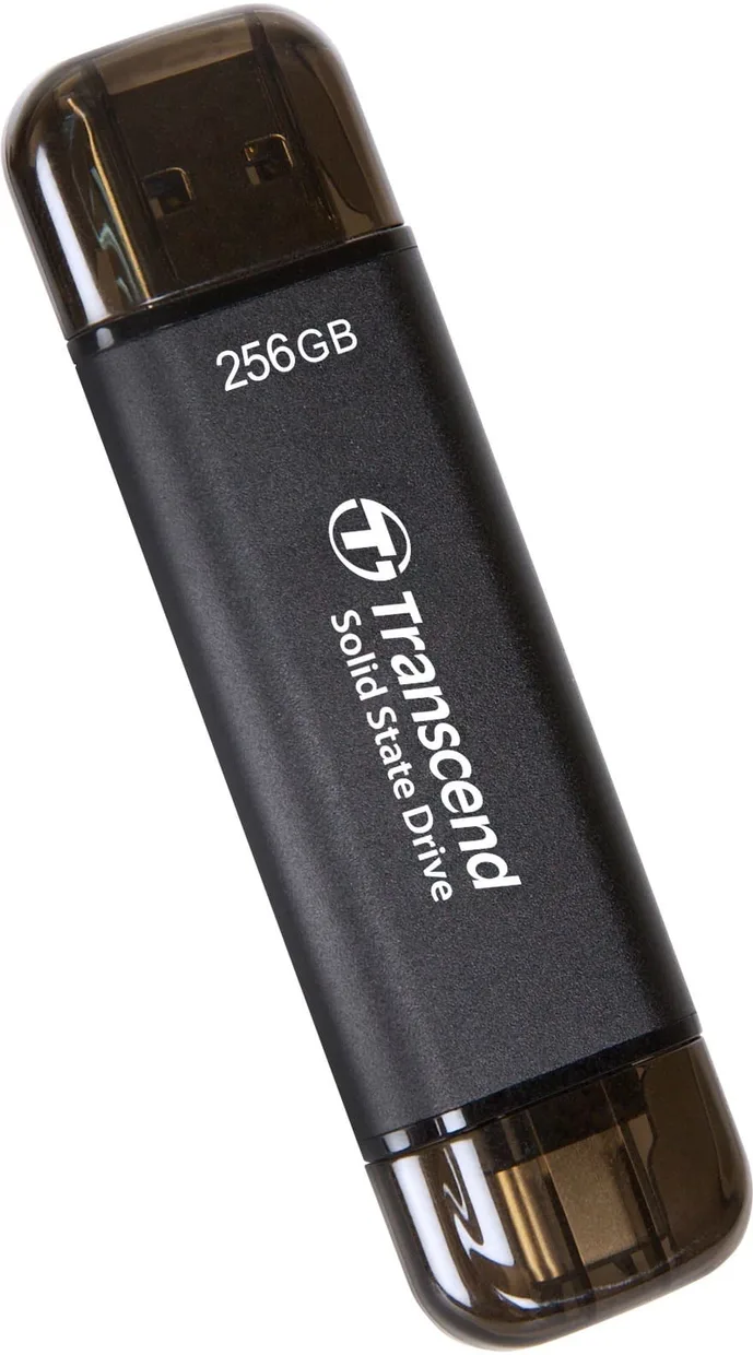 Портативный SSD диск Transcend ESD310 256GB USB-A/USB-C (TS256GESD310C) Black — фото 3