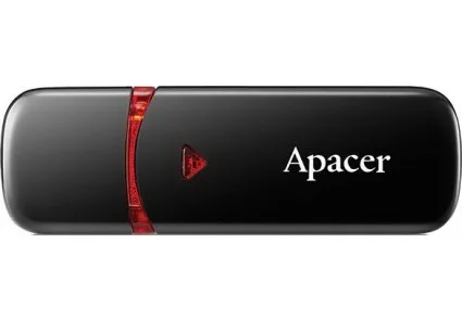 Флеш-накопитель Apacer AH333 USB-A USB 2.0 64GB (AP64GAH333B-1) Black