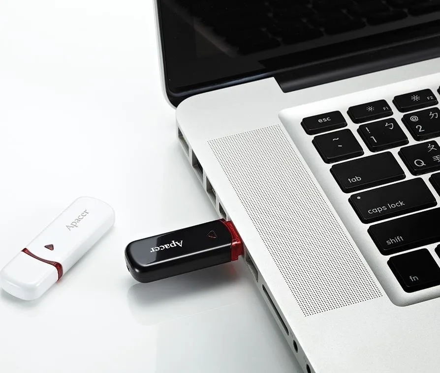 Флеш-накопитель Apacer AH333 USB-A USB 2.0 64GB (AP64GAH333W-1) White — фото 4