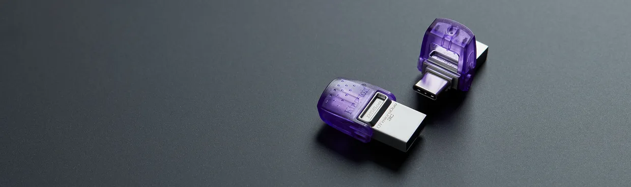 Флеш-накопитель Kingston DataTraveler microDuo 3C USB-A + USB-C USB 3.2 Gen 1 128GB (DTDUO3CG3/128GB) Purple — фото 5