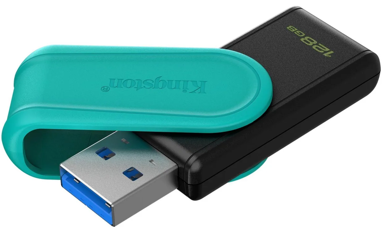 Флеш-накопитель Kingston DataTraveler Exodia S USB-A USB 3.2 Gen 1 128GB (DTXS/128GB) Black/Teal — фото 2