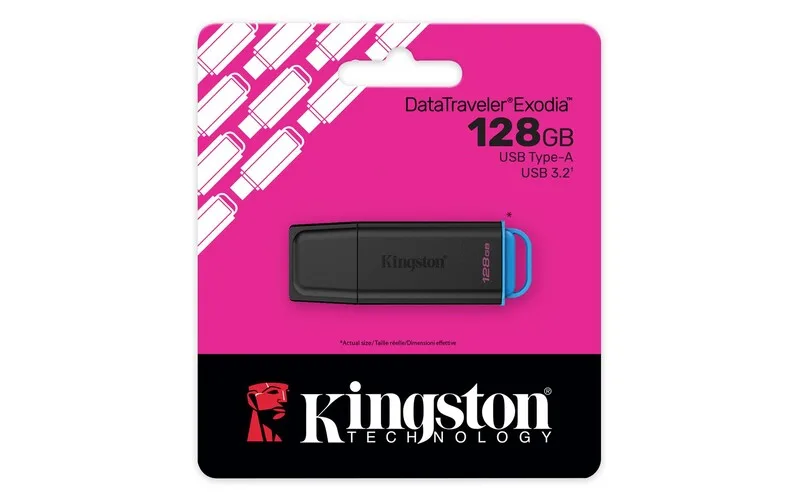 Флеш-накопичувач Kingston DataTraveler Exodia USB-A USB 3.2 Gen 1 128GB (DTXG2/128GB) Black/Blue — фото 4