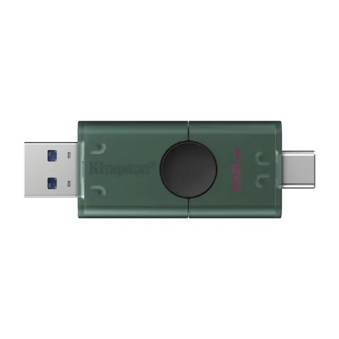 Флеш-накопитель Kingston DataTraveler Duo USB-A + USB-C USB 3.2 Gen 1 128GB (DTDEG2/128GB) Green