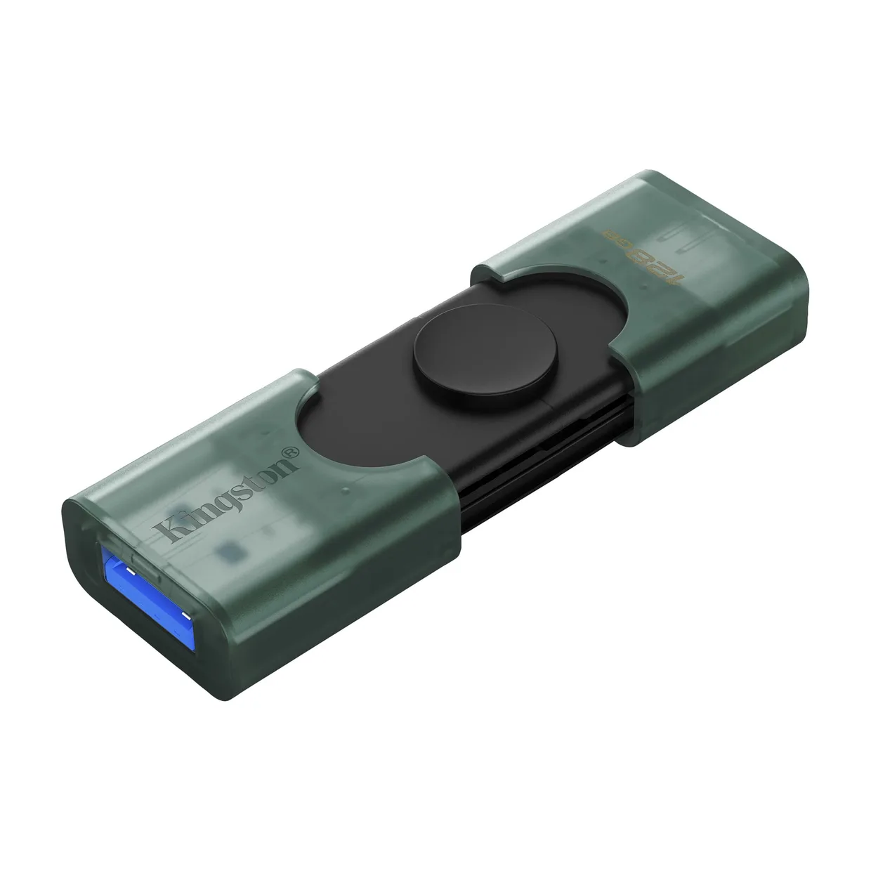 Флеш-накопичувач Kingston DataTraveler Duo USB-A + USB-C USB 3.2 Gen 1 128GB (DTDEG2/128GB) Green — фото 3