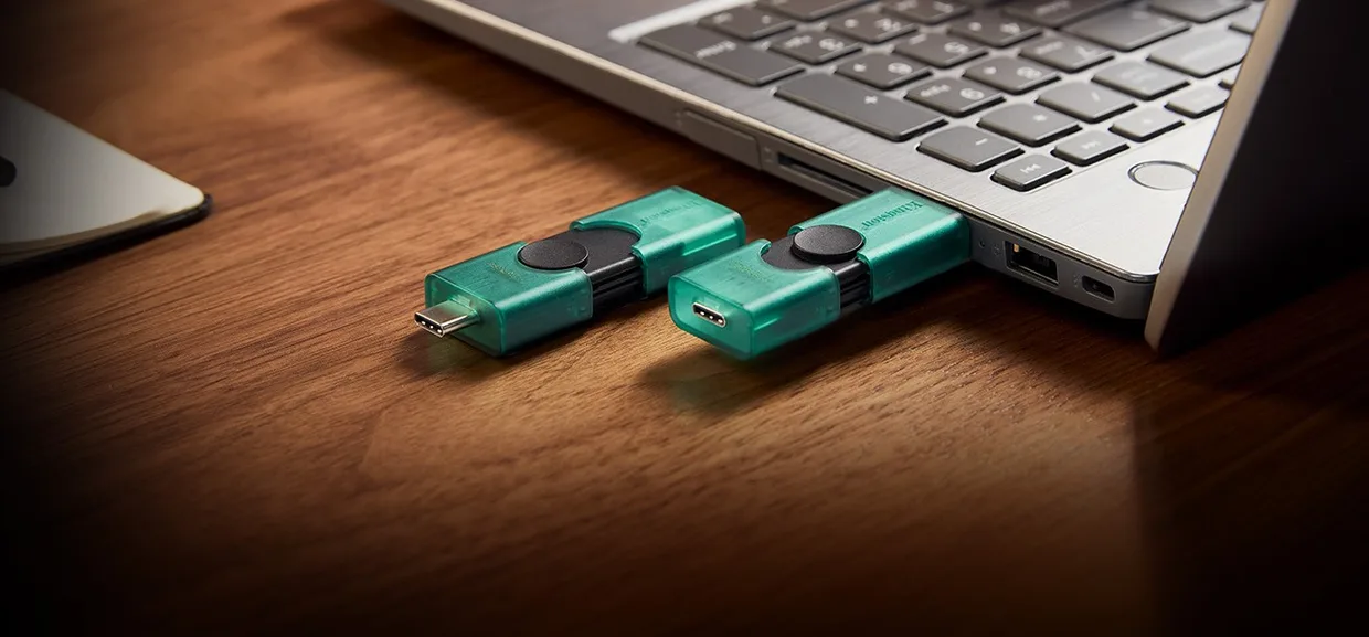 Флеш-накопичувач Kingston DataTraveler Duo USB-A + USB-C USB 3.2 Gen 1 128GB (DTDEG2/128GB) Green — фото 5