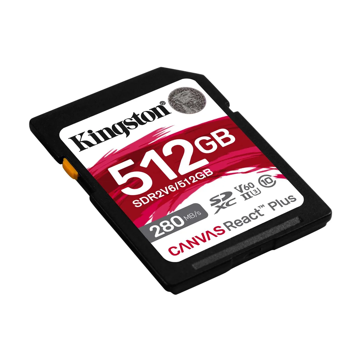 Карта памяти Kingston Canvas React Plus V60 SDXC 512GB (UHS-II U3) W-150 MB/s, R-280 MB/s Class 10 V60 (SDR2V6/512GB) — фото 2