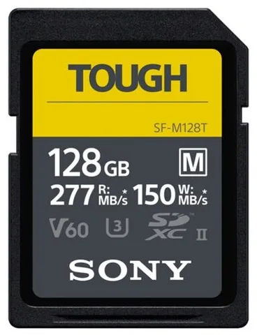 Карта пам'яті Sony SF-M Tough SDXC 128GB (UHS-II U3) W-150 MB/s, R-277 MB/s Class 10 V60 (SFM128T.SYM)
