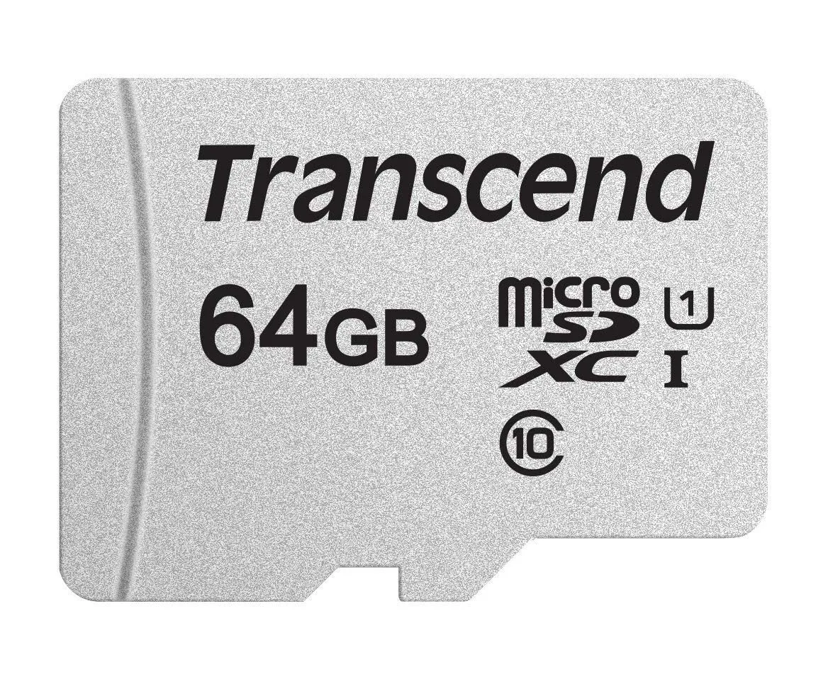 Карта памяти Transcend USD300S microSDXC 64GB (UHS-I U1) W-20 MB/s, R-100 MB/s Class 10 A1 (TS64GUSD300S)