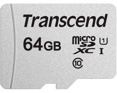 Карта памяти Transcend USD300S microSDXC 64GB (UHS-I U1) W-20 MB/s, R-100 MB/s Class 10 A1 (TS64GUSD300S-A) + SD Adapter — фото 2