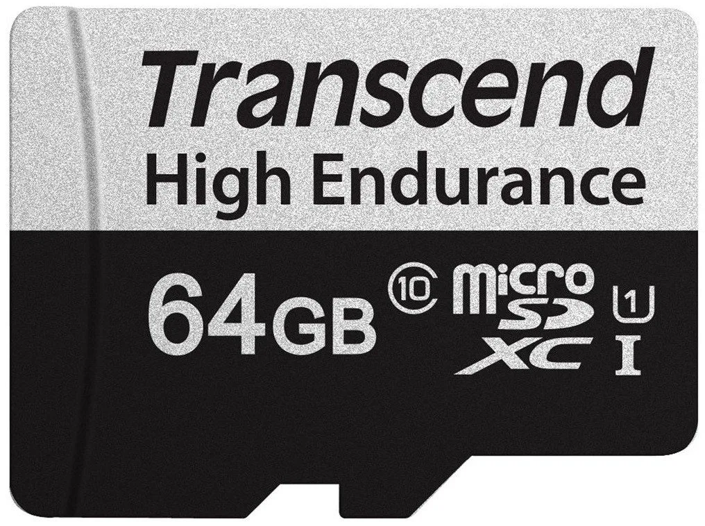 Карта памяти Transcend USD350V High Endurance microSDXC 64GB (UHS-I U1) W-40 MB/s, R-100 MB/s Class 10 (TS64GUSD350V) + SD Adapter — фото 2