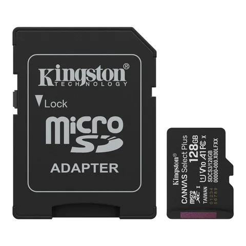 Карта пам'яті Kingston Canvas Select Plus microSDXC 128GB (UHS-I U1) R-150 MB/s Class 10 A1 V10 (SDCS3/128GB) + SD Adapter