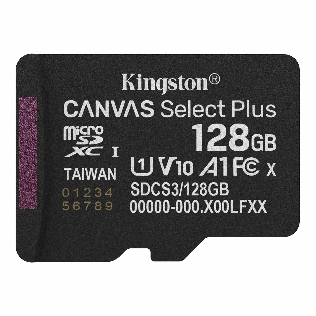 Карта памяти Kingston Canvas Select Plus microSDXC 128GB (UHS-I U1) R-150 MB/s Class 10 A1 V10 (SDCS3/128GBSP)