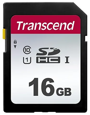 Карта памяти Transcend SDC300S SDHC 16GB (UHS-I U1) W-10 MB/s, R-95 MB/s Class 10 (TS16GSDC300S)