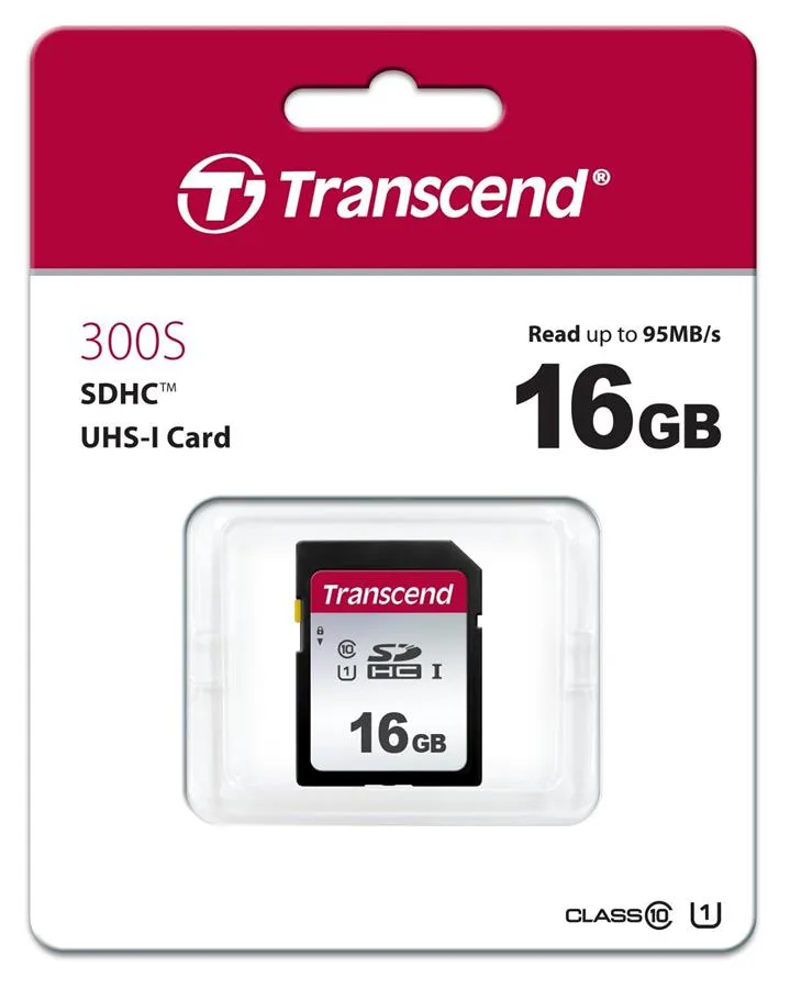 Карта пам'яті Transcend SDC300S SDHC 16GB (UHS-I U1) W-10 MB/s, R-95 MB/s Class 10 (TS16GSDC300S) — фото 2