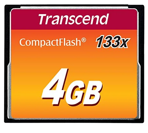 Карта памяти Transcend CF133 CompactFlash 4GB W-21.5 MB/s, R-21.5 MB/s (TS4GCF133)