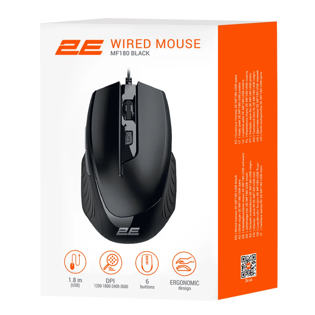 Мышь 2E MF180 Black (2E-MF180UB) — фото 3